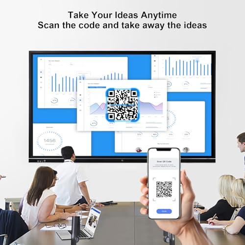 Image of 75 inch Smart Board, 4K UHD Interactive Whiteboard, Digital Touchscreen Smartboard with Open App Ecosystem & Dual System, Ideal for Classroom, Home, Office, Business (Wall Mount Included)