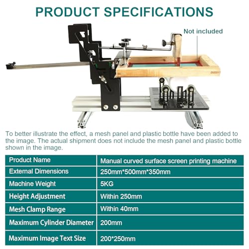 Sérigraphie manuelle pour objets cylindriques et machine d'impression d'écran incurvée