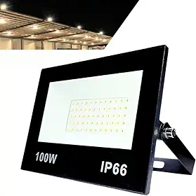 Refletor LED Holofote 100W Branco Quente 3000K - IP66 à Prova d’Água Econômico para Jardim, Fachada e Quintal Premium
