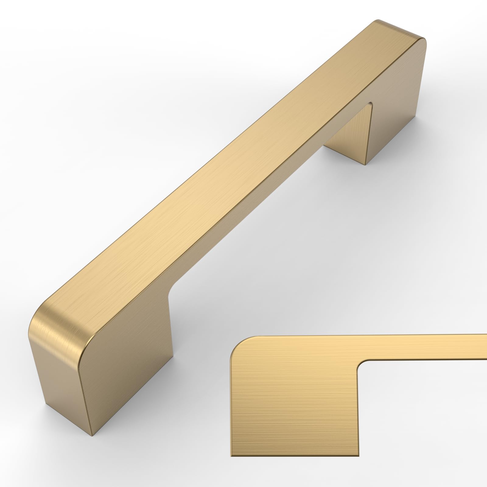Amerdeco 10 Pack Champagne Bronze Cabinet Pulls 96 mm Hole Center Cabinet Hardware Kitchen Cabinet Handles for Bathroom Drawer Pulls Dresser Pulls AM018