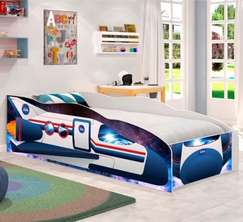 Cama Solteiro Kids Speciale Foguete Espacial Com Colchão