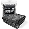 WEST BROS Large Microfiber Car Drying Towel 1300 GSM Double Twist Pile - Premium Auto Wash Towel for Cars Trucks SUV - Super Absorbent Detailing Cleaning Cloth 20x26'' Gray 1-Pack