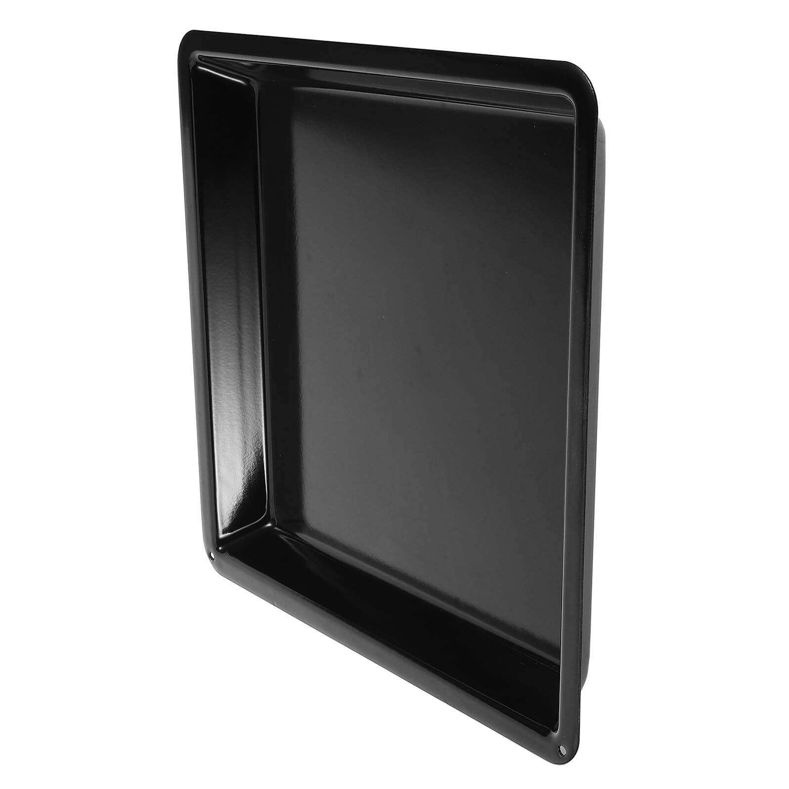 Schwarzes Hochfestes Backblech aus Kohlenstoffstahl mit Antihaft Emaille 32,2 X 32,2 X 3,2cm Verformungsbeständig für Großküche und Catering