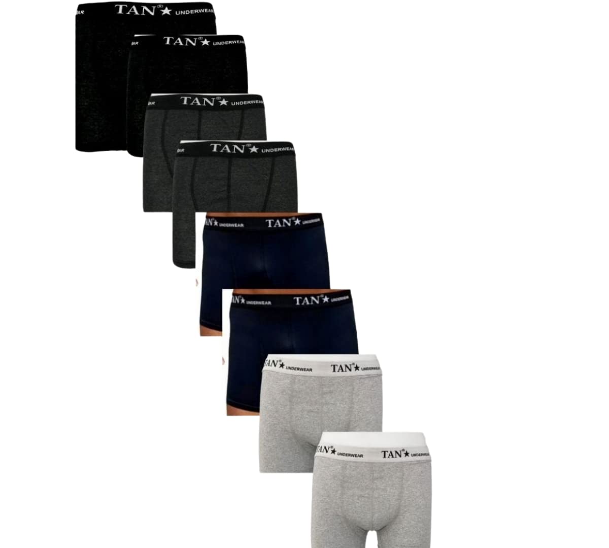 Men's (Pack of 8) Tan Yıldız Cotton Boxer Brief Natural Feelings Mens Boxer Shorts Soft Cotton Men Pack Breathable Mens Underwear Boxer Brief