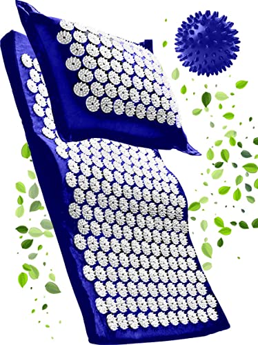 Tapis à ongles en forme de S avec coussin en clou - Tapis de massage d'acupuncture - Tapis d'acupression avec coussin | Vitalic