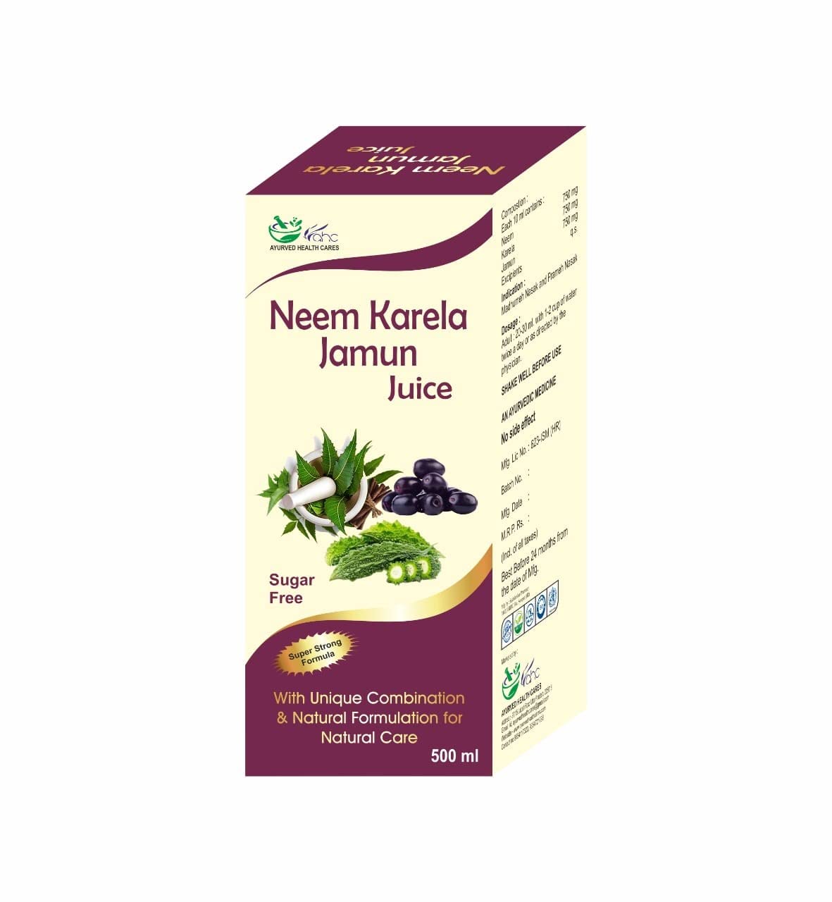 Ayurved Health Cares Neem Karela Jamun Juice, Helps to Control Sugar Level, Helpful in Diabetes, Skin Care Mix Juice, Health Juice for Immunity Boosting, 500 ML. (B0BNL2VB2J) Amazon Price History, Amazon Price Tracker