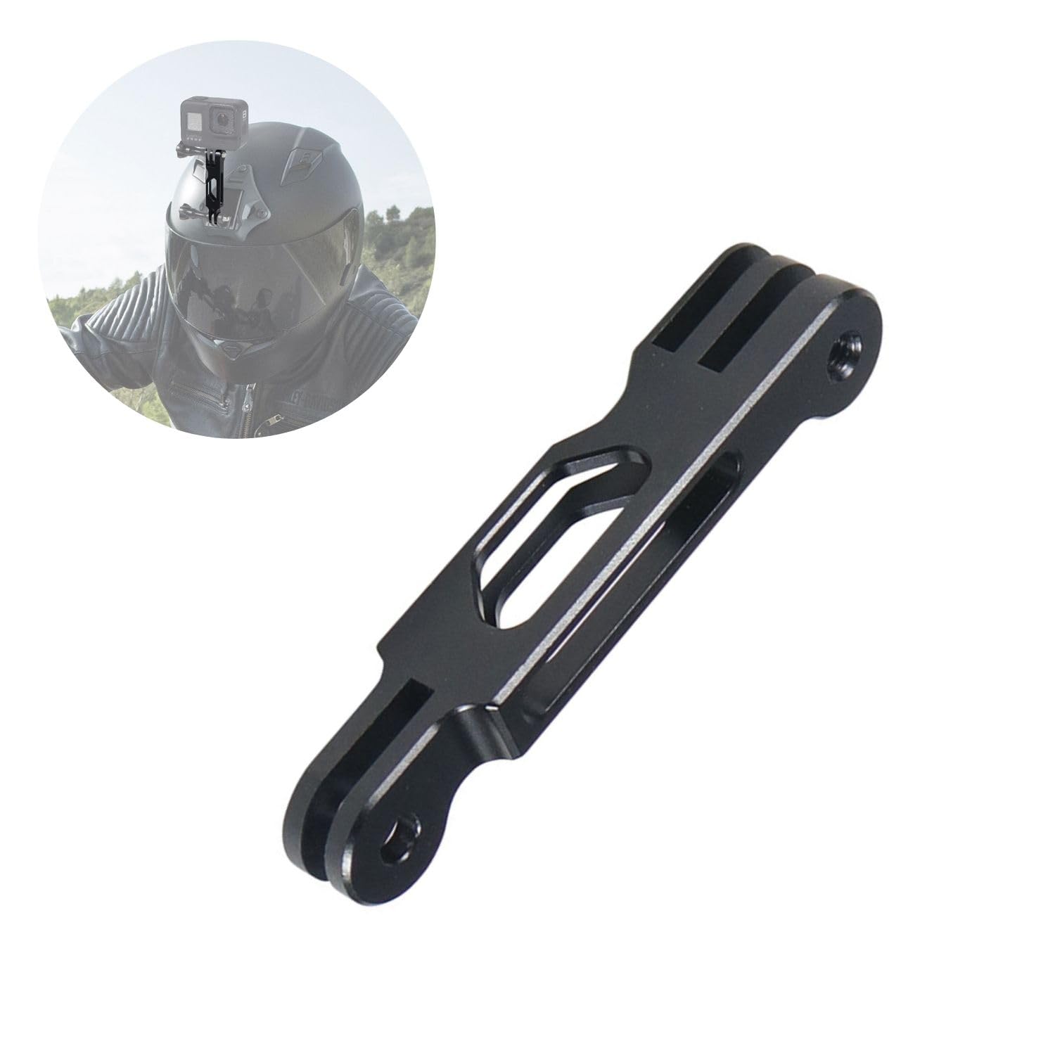 YELLOWFIN Aluminium Alloy Extension Arm Rod for GoPro and DJI Osmo Action Camera – CNC Extension Handle Bracket and Metal Pole Mount for Hero 12/11/10/9/8/7/6/5, Helmet Stick (8.5 CM, Black)-image-8