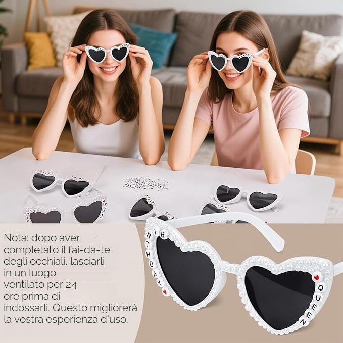 SelfTek 10 Paia Occhiali a Cuore