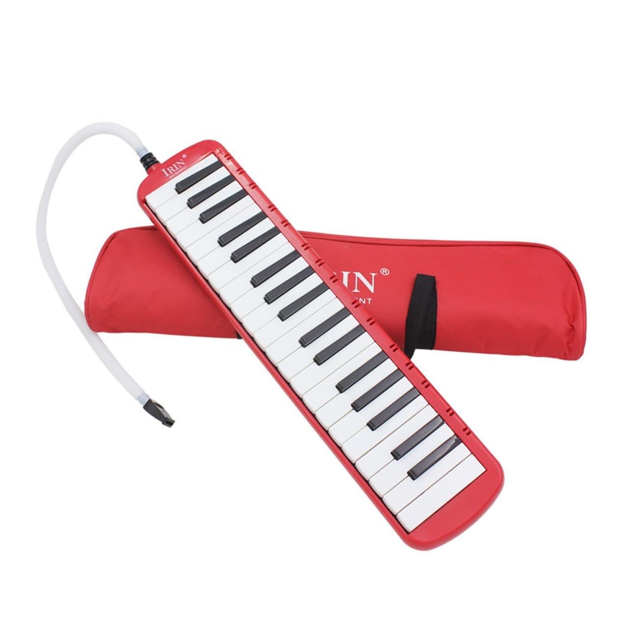 UKCOCO Data [ Melodica a 37 Tasti Strumento Chiave Con Custodia, Pianica Portatile Rossa Senza Batterie Per Principianti Amanti Della Musica, Per Praticare a Casa e in Viaggio