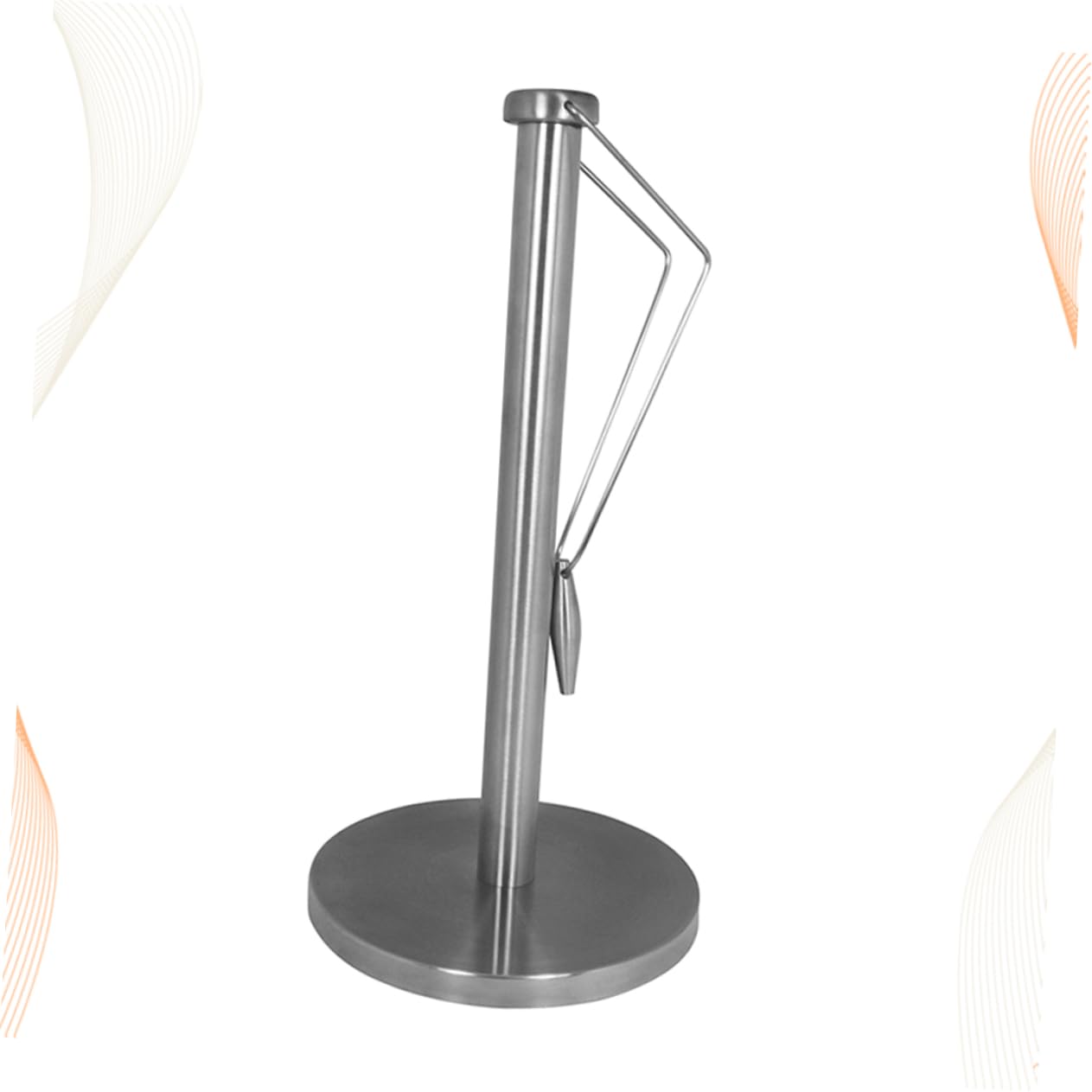 Portarrollos Vertical de Acero Inoxidable para Encimera de Cocina, Plata
