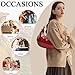 YingStar Bolso de Mano Mujer Fiesta Bolso Pequeño Piel Bolso de Hombro Mujer Movil Bolso Bandolera Pequeña Bolsa Mujer Verano Bolso Media Luna Dumpling Boda Ceremonia Cuero Rojo Bolsos Cartera Imagen de YingStar Bolso de Mano Mujer Fiesta Bolso Pequeño Piel Bolso de Hombro Mujer Movil Bolso Bandolera Pequeña Bolsa Mujer Verano Bolso Media Luna Dumpling Boda Ceremonia Cuero Rojo Bolsos Cartera