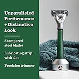 Bulldog Mens Skincare and Grooming Original Recycled Glass Handle Razor with Razor Stand - Image 5