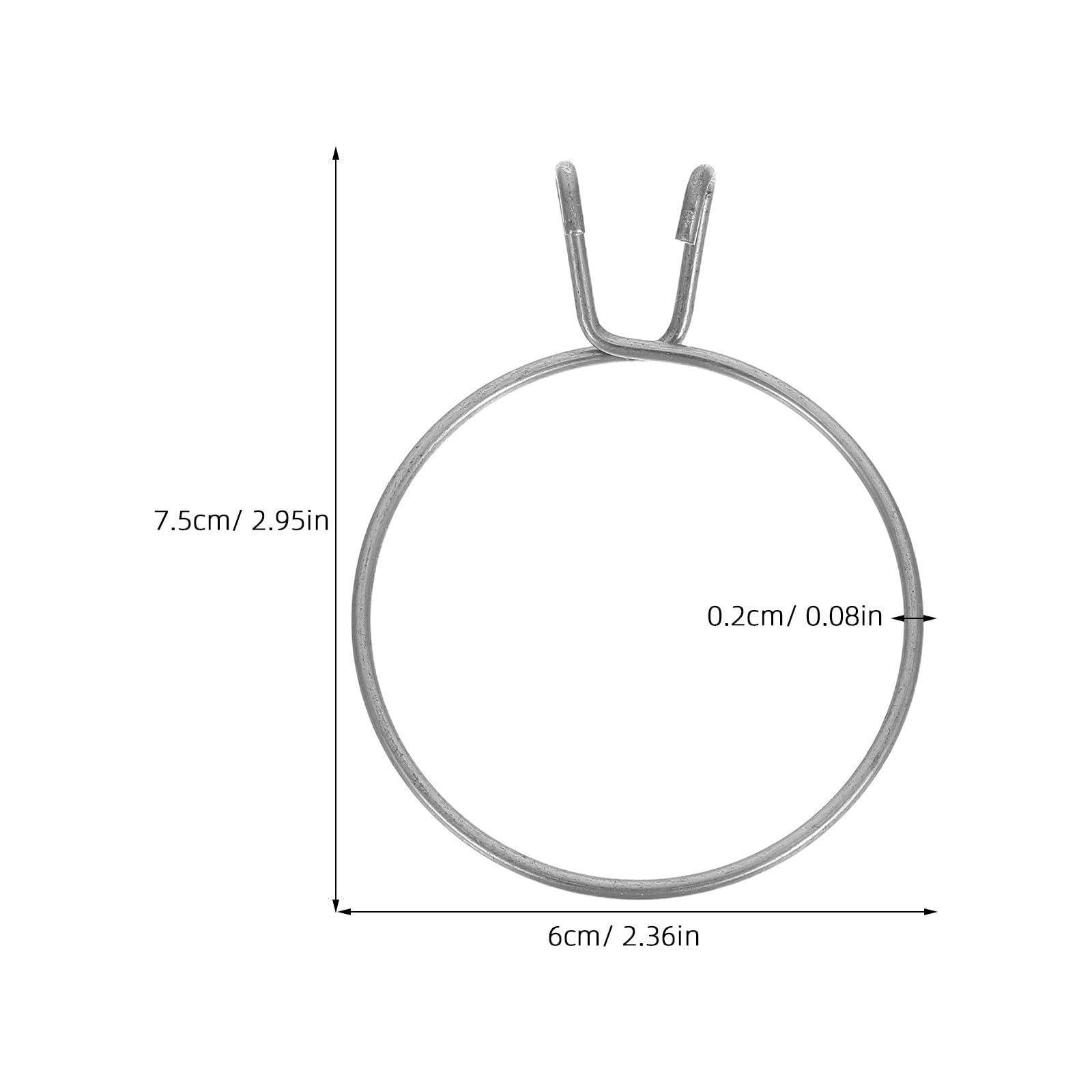 Kichvoe 16 Pièces Crochet de Fixation en Acier Inoxydable Argenté pour Bouteille d'eau D'oiseau, Installation Sécurisée et Facile, Adapté aux Colliers de 60-65 Mm