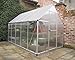 Canopia 6x10 Greenhouse Kit, Hobby Walk-In Twin-Wall UV Polycarbonate Heavy Duty Aluminum Frame, Lockable Door, Adjustable Roof Vent, Rain Gutters, Galvanized Steel Base, Mythos (Silver)