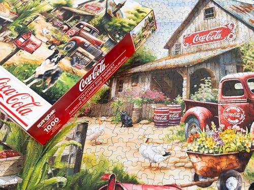 Rompecabezas Springbok Coca-Cola Countryside Market de 1000 piezas para adultos | Piezas únicas, fabricado en EE.UU., materiales ecológicos, incluye póster miniatura 4