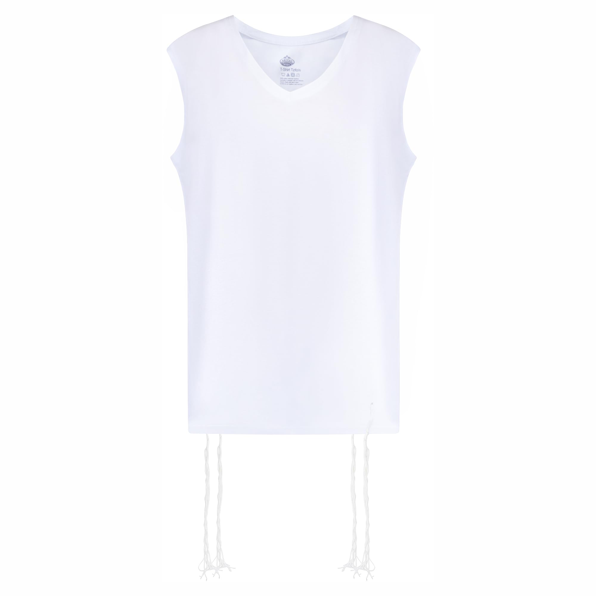 Mefoar JudaicaTzitzit Shirt - Round or V-Neck Tzitzit for Men Undershirt - Talit Katan