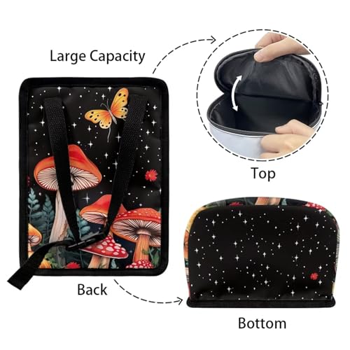 Image of Hanging Mushroom Car Trash Bin Interior Accessories Portable Vehicle Garbage Cans Bag for Back Seat Washable Mini Car Trash Cans for Front Back Seat
