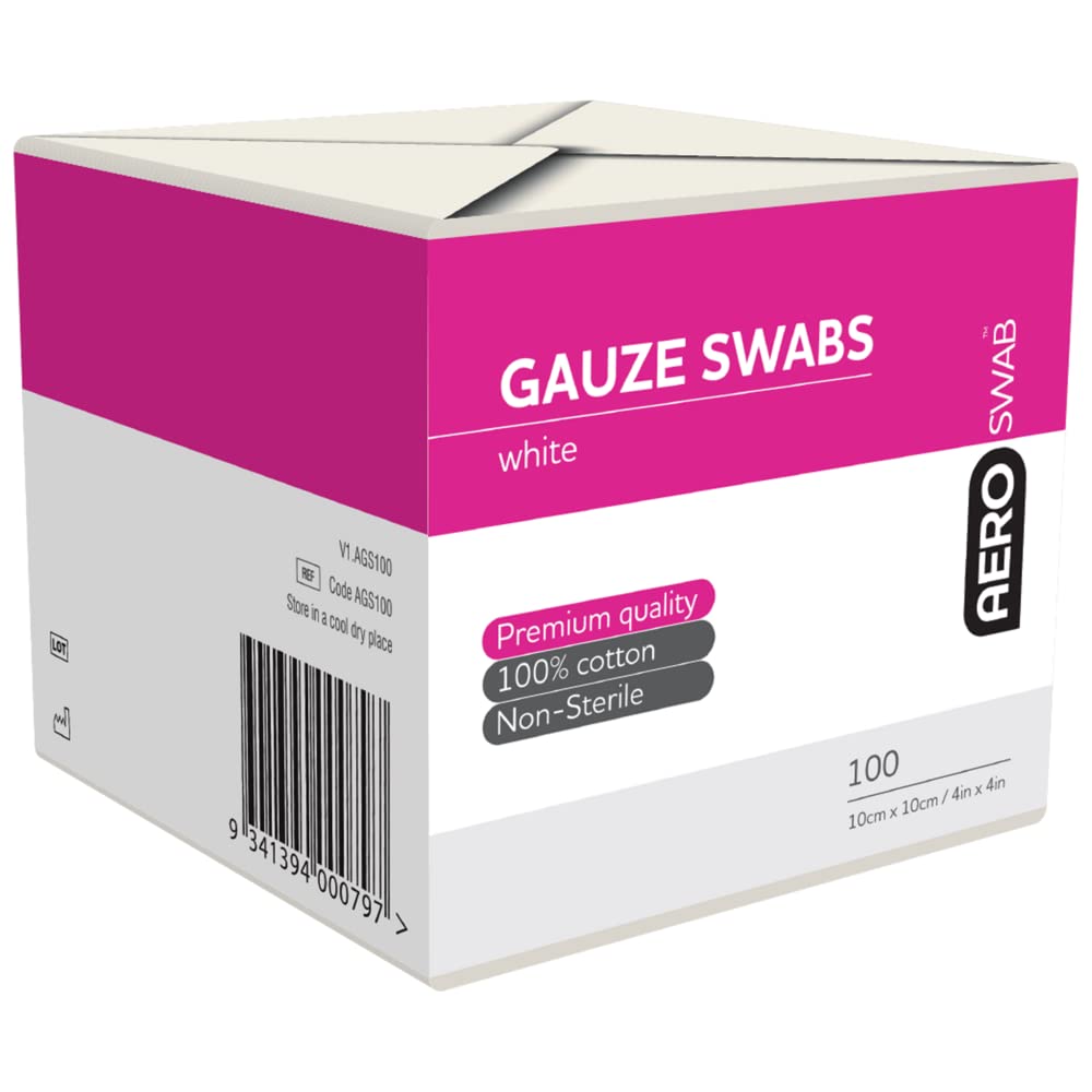 Aero Healthcare 8PLY Gauze Swab 10X10CM 100's, (Pack of 1)