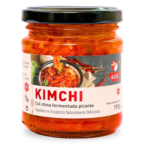 Kimchi Coreano & Col China Fermentada Picante – Auténtica Receta Tradicional, Fermentación Natural, Sabor Intenso y Crujiente - Pack Laborawi (190g)