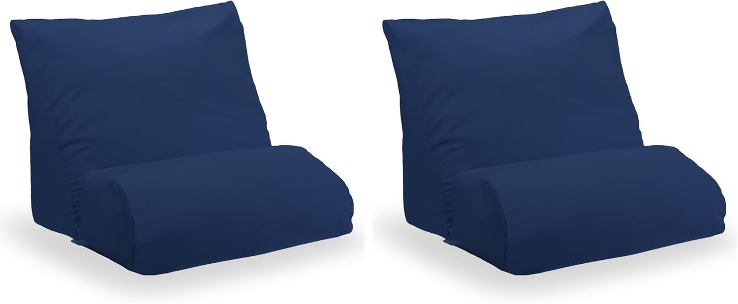 Contour Flip Pillowcase Protector, Navy Standard (20 inch Width) (Pack of 2)