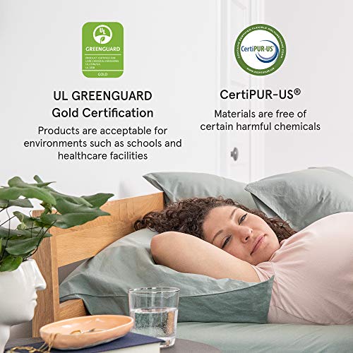 Image of Tuft & Needle Mattress Topper, Cal King Size, 2 inches of our Breathable, Supportive Adaptive Foam, Luxe Gray Cover, CertiPUR-US and Greenguard Gold Certified