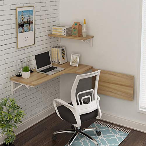 Bureau d'ordinateur flottant pour petit espace - Table rabattable solide - 8