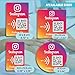 Sticker for Instagram with QR and NFC - 2-Pack - Tap or Scan to Follow - No App Needed - Reusable QR Code for Shops, Cafés, Restaurants & Clinics - Smart Contactless Sign to Gain Followers Anywhere