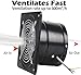 Jinhong Exhaust Fan 8 inch Metal Extractor Fan 80W 495CFM Through-wall Installation Ventilation Fan Smoke Ventilation for Kitchen, Bathroom,laundry, Garage Black