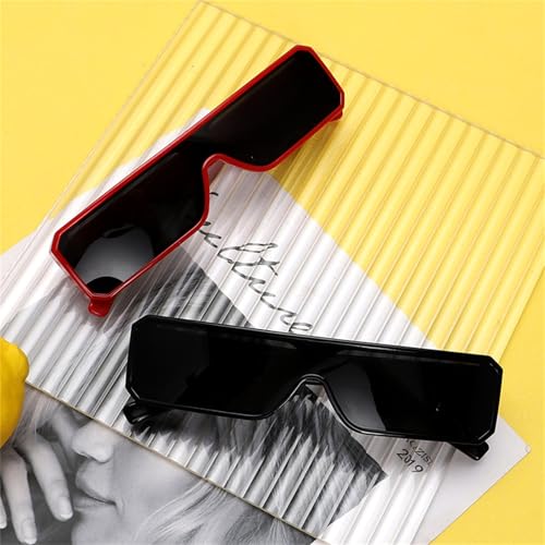 willochra Small Rivets Sunglasses for Women Men Futuristic Shield Sun Glasses Rectangle Flat Top Cool Tiny Shades F274