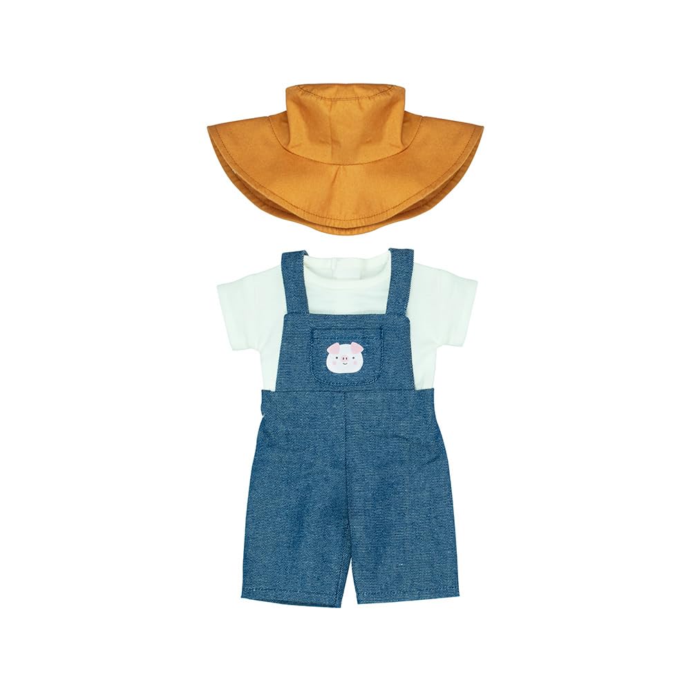 Miniland - 38 cm Doll Clothes, Farmer Outfit for Roleplay and Profession Learning, Brown