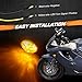 NTHREEAUTO 2Pcs Amber Flush Mount LED Turn Signal Lights Compatible with Honda CBR600RR CBR1000RR CBR 600 F4 CBR900 CBR919 CBR929 CBR 600 F4i- Universal 12V Motorcycle Indicators