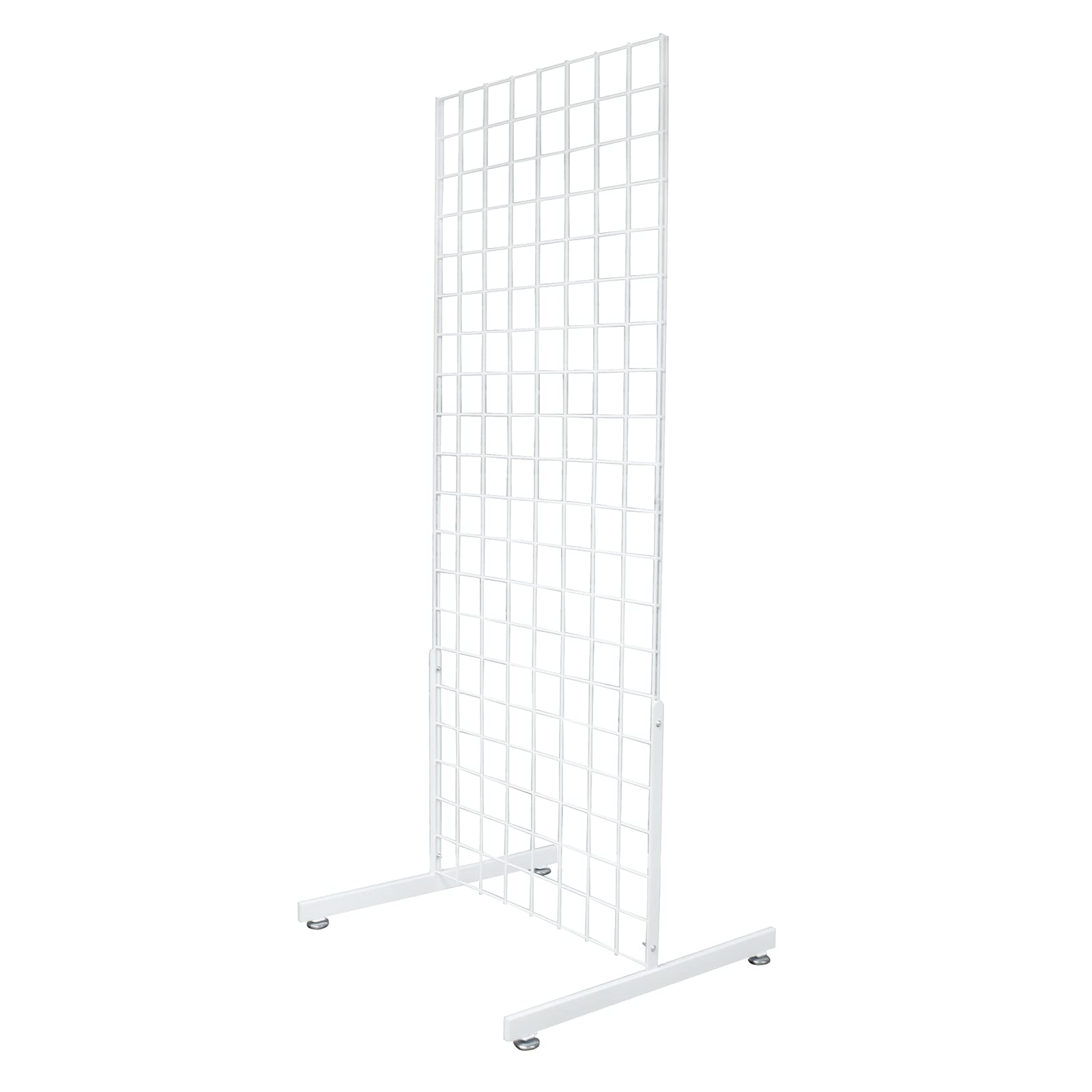 Grid Panel - 2 Way Floor Standing Display - Retail Shop Fittings - Heavy Duty Display (E3J5+) (White, 5ft)