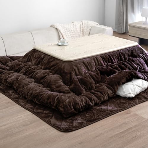 タンスのゲン こたつ布団 2点セット ボリュームタイプ 中綿2.5kg【対応こたつサイズ:幅105-120×奥行75-90cm】長方形 掛布団 敷布団 フランネル 洗える 91300168(110768)