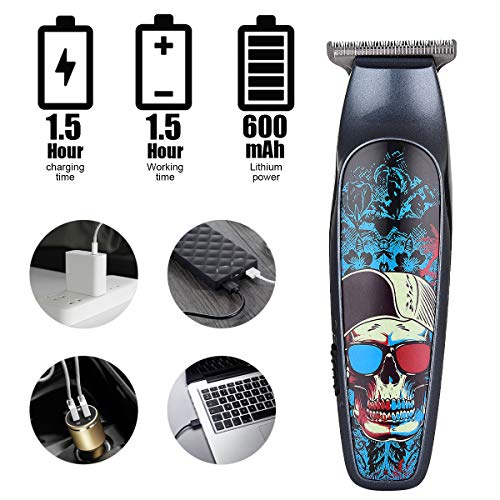 Professional T-outliner Beard Trimmer Cosyonall CordlessHair Clipper Hair Edgers Hair Cutting Beard Shaver Mustache Grooming Kit for Barber Compact USB Rechargeable with 4 Guide Combs