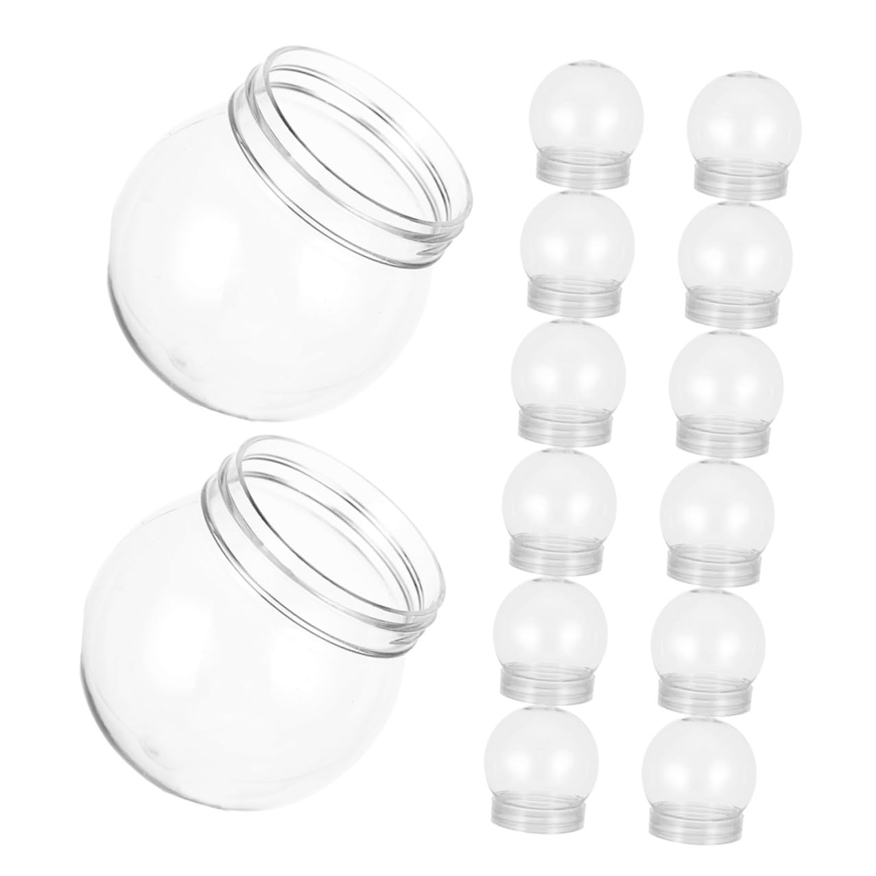 Bolas transparentes de plástico duradero IMIKEYA con acabado cristalino para manualidades artísticas