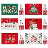 🎄【Tamaño del producto】: Mantel individual: largo * ancho: 43 * 28 cm (16,93 * 11 pulgadas); posavasos: largo * ancho: 10 * 10 cm (3.9 * 3.9in); Juego de vajilla de calcetín navideño: 9.5 * 11.5 cm (3.74 * 4.5in).