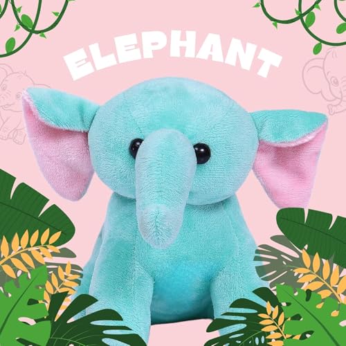 Image of TOYTALES Soft Toy Combo Pack Cute Baby Elephant Plush & Reversible Octopus Soft Toy for Kids (Pack of 2)