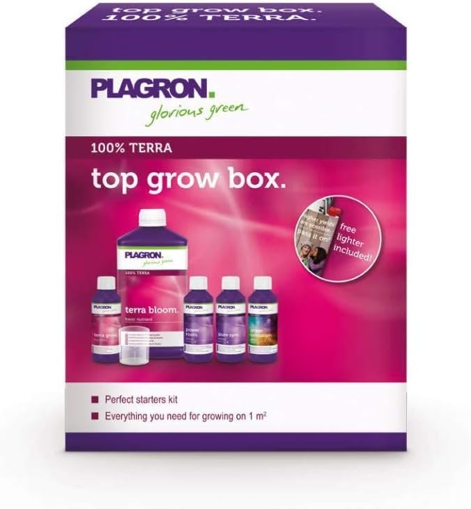 Plagron Top Grow Box Start Fertilizer Kit (100% Terra, 1.84 kg, Liquid, 1 liter, Terra Bloom & Grow)