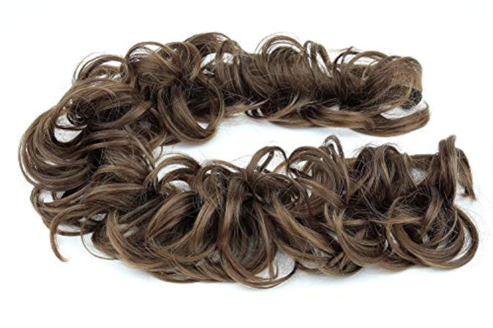 Brown Hair Wrap Scrunchie for Curly Messy Bun