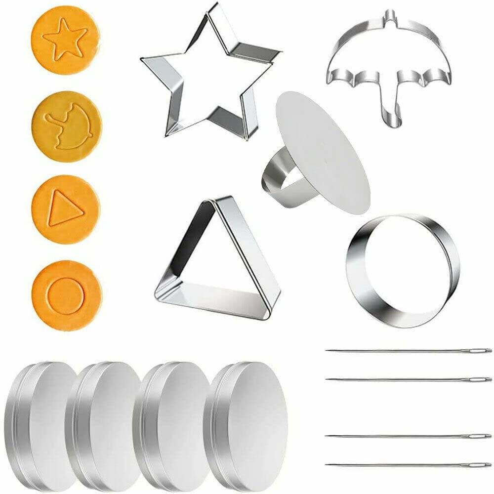 Cookie Cutters Set 13 Pcs Halloween Cosplay Party Props Umbrella Triangle Circle Star Shapes with Case