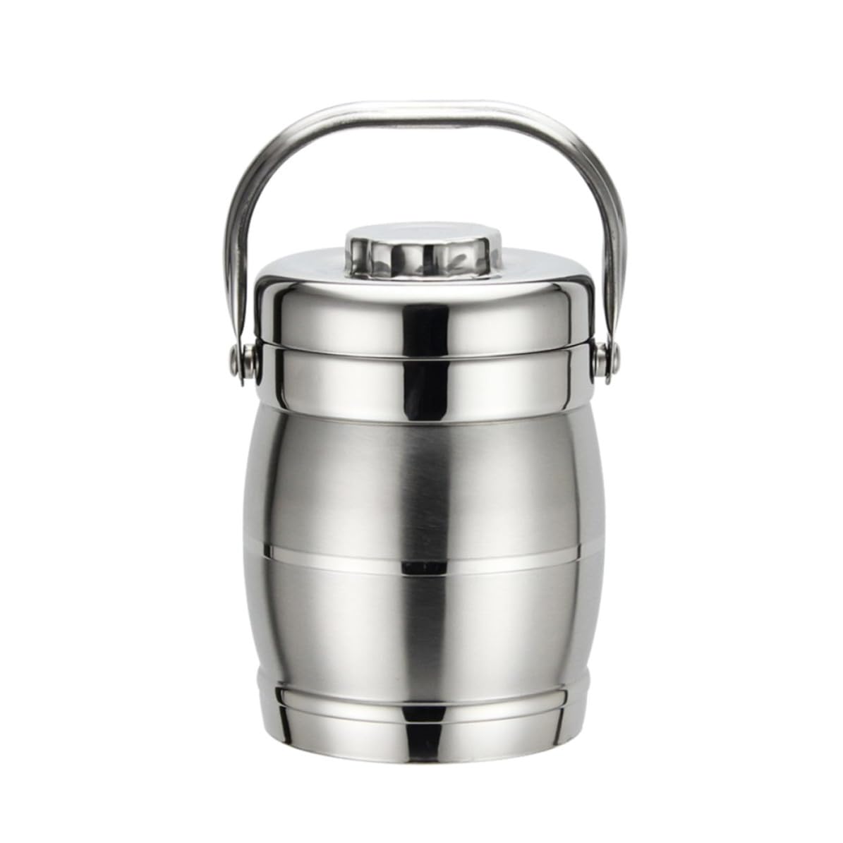 SOLUSTRE Fiambrera Doble Capa Portátil de Acero Inoxidable Térmica y Capacidad de 3l, Recipiente Hermético y Aislante Adecuado para Oficina y Viajes