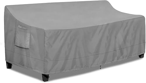 Miniatura 1 de PureFit Funda impermeable para sofá de exterior, funda para muebles de sofá de patio, funda de 4 plazas para exteriores con ventilación de aire y
