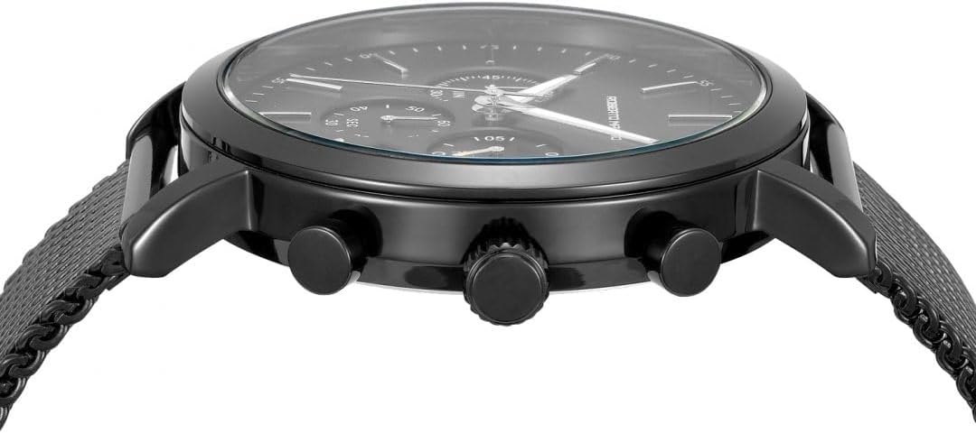 Roberto Marino RM3424 Men’s Luxury Wrist Watch – Black Stainless Steel Japanese Quartz, 3 ATM Water Resistant – Elegant Dress Watches for Men - Image 2