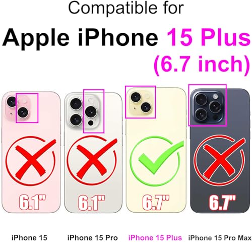 Housse iPhone 15 Plus 6,7" en cuir synthétique fleur premium