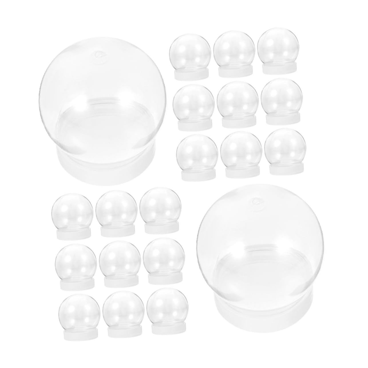 24piezas De Vacías De Esferas Transparentes para Manualidades para Decoración Navideña y Proyectos Creativos
