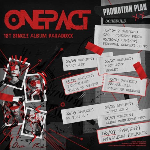 ONE PACT PARADOXX single album K-pop SUIT version scellé - 4