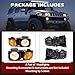 HECASA Pair Headlight Assembly Compatible with 2006-2010 Hummer H3/09-10 H3T Headlamp Front Light Lamp Clear/Yellow Lens - Driver&Passenger Side