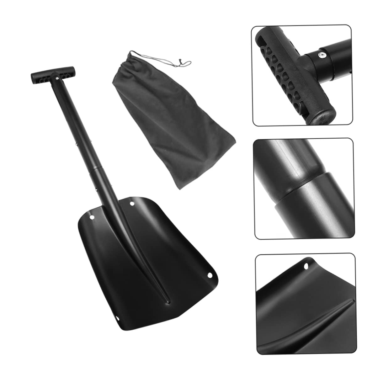 BESPORTBLE Pelle à Neige Pelle Pliable Outil De Grattage du Visage Pelle De Déneigement Automatique Pousse-Neige Camping Pliant Accessoires Auto Alliage D'aluminium Voyage Hors Route