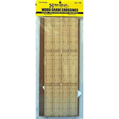 HO Laser Cut Wood Grade Crossing, 2 Lane (12)