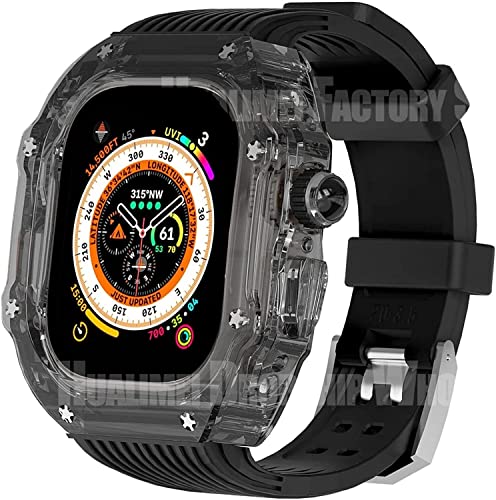 Bracelet silicone transparent Apple Watch 45mm pour le sport